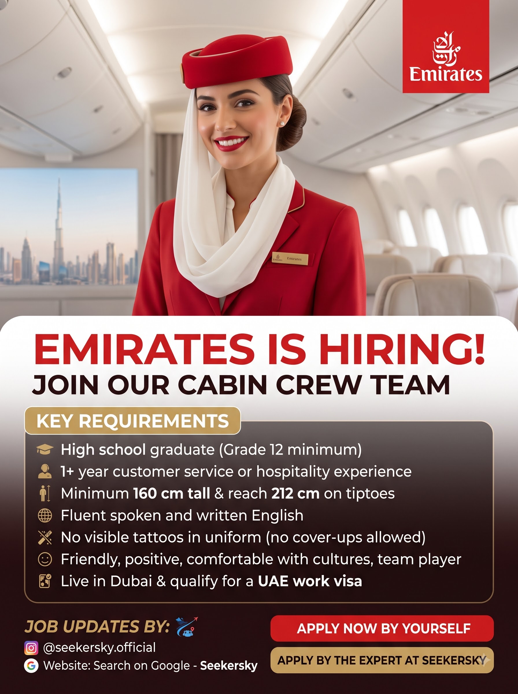 Emirates cabin crew hiring Dubai 202608041132