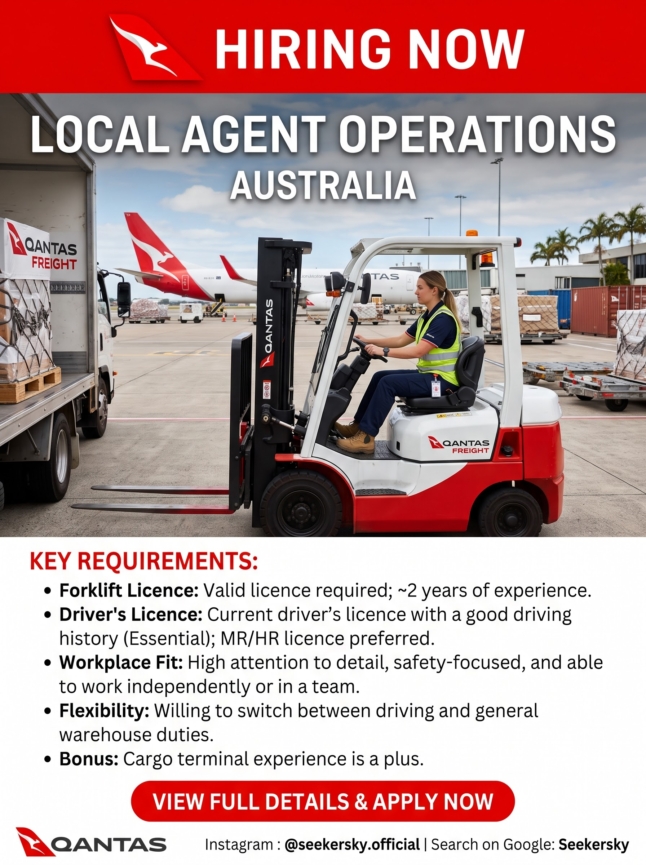 Hiring of Local Agent Operations  Qantas Airline  Australia