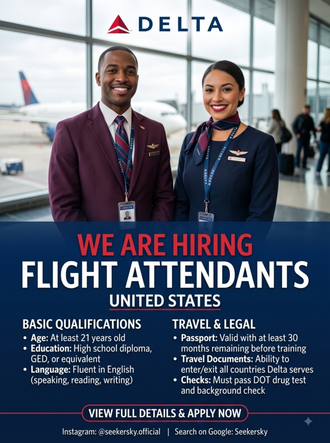 Hiring of Flight Attendant  Delta Airlines  United States